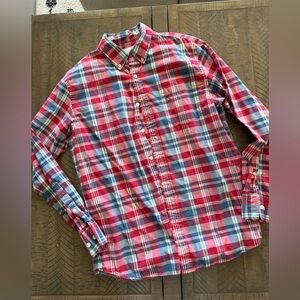 Sonoma Red and Blue Plaid Button-Down Shirt
